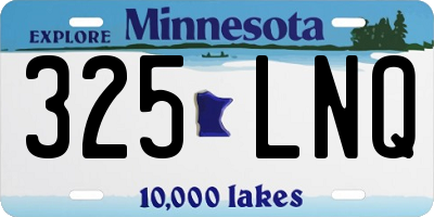 MN license plate 325LNQ