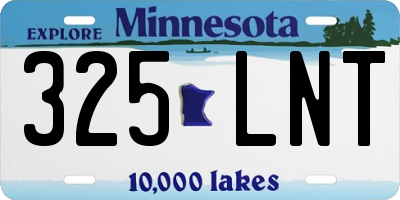 MN license plate 325LNT