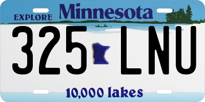 MN license plate 325LNU