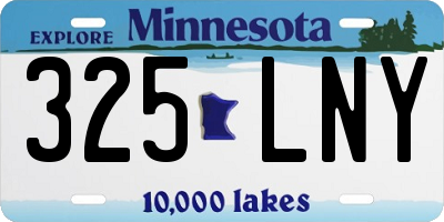 MN license plate 325LNY