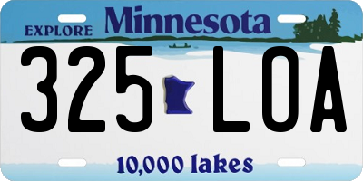 MN license plate 325LOA