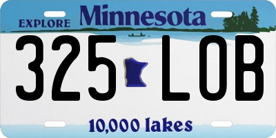 MN license plate 325LOB