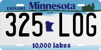 MN license plate 325LOG