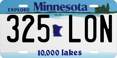 MN license plate 325LON