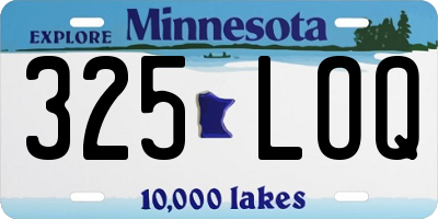 MN license plate 325LOQ
