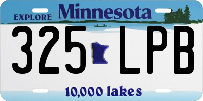 MN license plate 325LPB