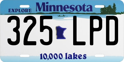 MN license plate 325LPD