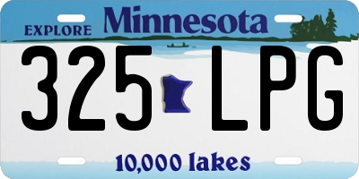 MN license plate 325LPG