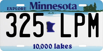 MN license plate 325LPM