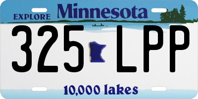 MN license plate 325LPP