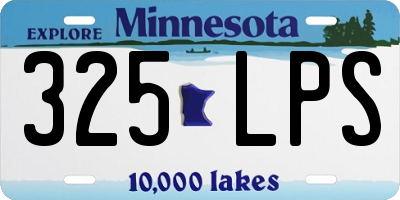 MN license plate 325LPS