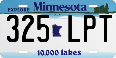 MN license plate 325LPT