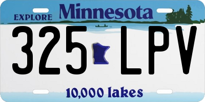 MN license plate 325LPV