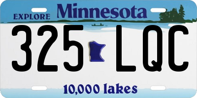 MN license plate 325LQC