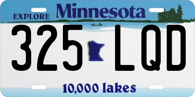 MN license plate 325LQD