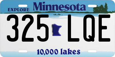 MN license plate 325LQE