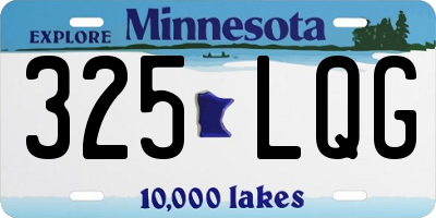 MN license plate 325LQG
