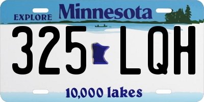 MN license plate 325LQH