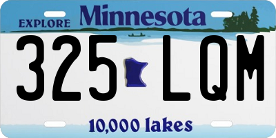 MN license plate 325LQM