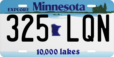 MN license plate 325LQN