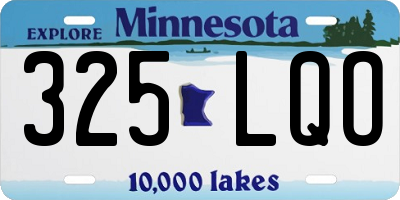 MN license plate 325LQO