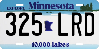 MN license plate 325LRD