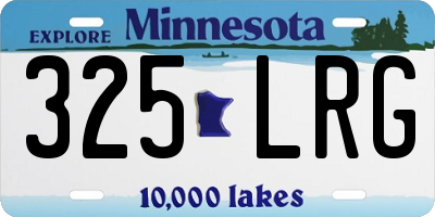MN license plate 325LRG