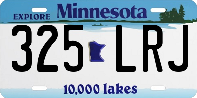 MN license plate 325LRJ