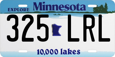 MN license plate 325LRL