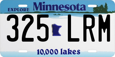 MN license plate 325LRM