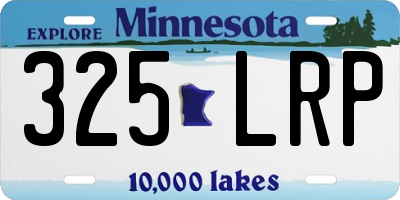 MN license plate 325LRP