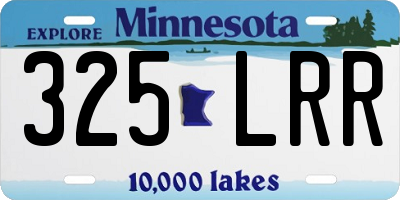 MN license plate 325LRR