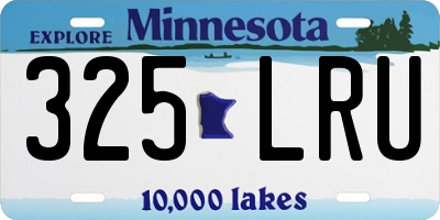 MN license plate 325LRU