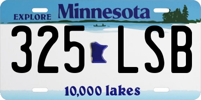 MN license plate 325LSB