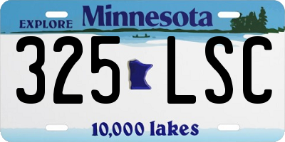MN license plate 325LSC