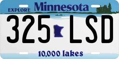 MN license plate 325LSD