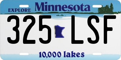 MN license plate 325LSF