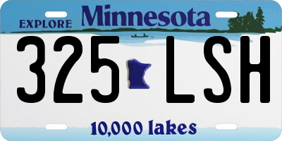 MN license plate 325LSH