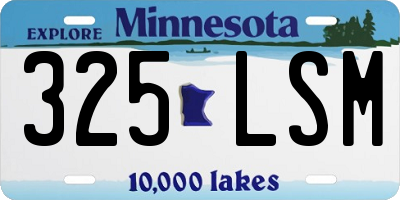 MN license plate 325LSM