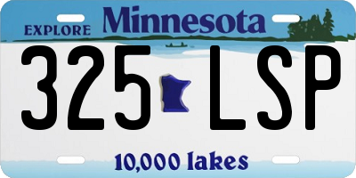 MN license plate 325LSP