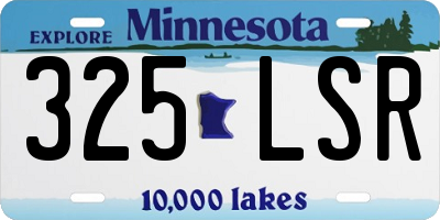 MN license plate 325LSR