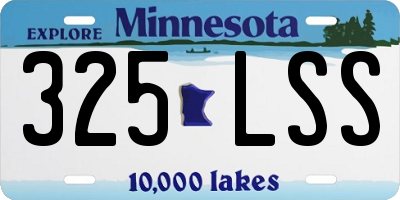 MN license plate 325LSS