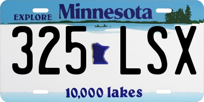 MN license plate 325LSX