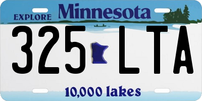 MN license plate 325LTA