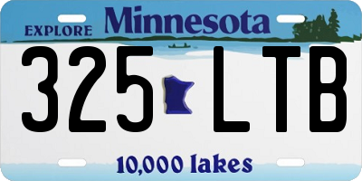 MN license plate 325LTB