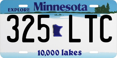 MN license plate 325LTC