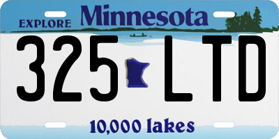 MN license plate 325LTD