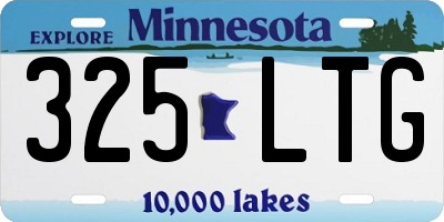 MN license plate 325LTG