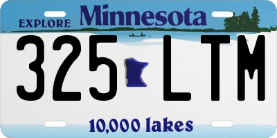 MN license plate 325LTM