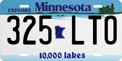 MN license plate 325LTO